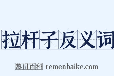 拉杆子反义词是什么意思的图片